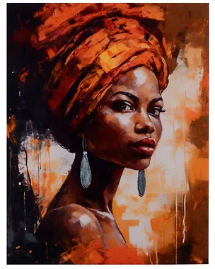 Набор для творчества Алмазная мозаика "Африканка", 30 х 40 см 3021269