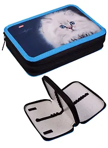 Пенал школьный 2 отделения "Любимая кошка"