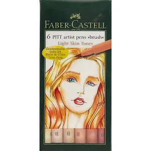Ручки-кисточки «Pitt», Faber-Castell, оттенки жёлтого, 6 штук