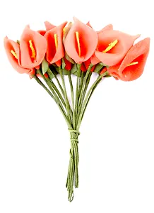 Цветы для декорирования "Красные каллы" (12 шт) (11 см)