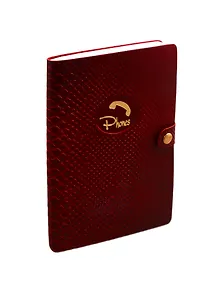 Алфавитная книга А5 216л 205*145 вишня, кожа, на кнопке