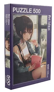 Пазл 500 Аниме девушка с книгой (47х33см) (3+) (коробка) (Art idea)