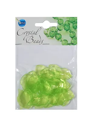 Набор бусин Кристальная игра Листочки светло-зеленые (CRP167) (упаковка) 2409928
