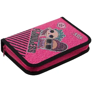 Пенал 1отд. "LOL" жестк., ламинированный, откидн.клапан внутри и крепления для канц.принадлежностей