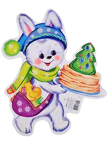 Мини-плакат "Зайчик новогодний"