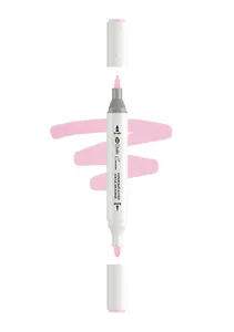 Маркер акриловый "Сонет" розовый светлый, двусторонний, перо кисть/пуля