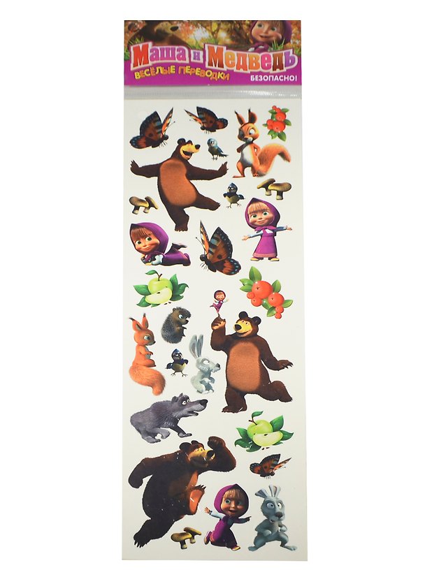 Переводки универсальные Маша и Медведь (15525) (531836) (упаковка) 2409430 — 1