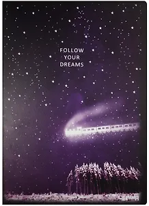 Тетрадь в клетку Lenwa, Follow your dreams, B5, 48 листов