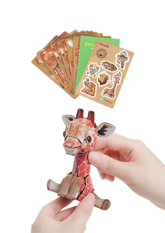 3D пазл Makebug «Жираф мини», линейка Tiny Series. Арт. MB-D-0042 3168771 — 2