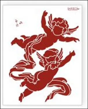 Трафарет пластиковый многоразовый Ангелы (20х25) (Л029) 2284494