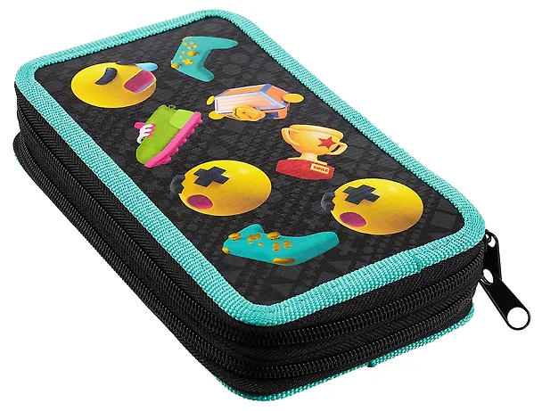 Пенал 2 отделения "Жизнь как игра" 19*11 см, молния 3020394 — 4