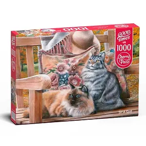 Пазл Cherry Pazzl "Кошачьи посиделки", 1000 деталей