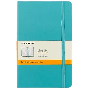 Книга для записей Moleskin Classic Large, твёрдая обложка, голубая, 120 листов, А5