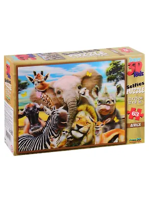 Пазл 63 Super 3D KidsАфрика селфи 2 (Africa Selfies). 2790016