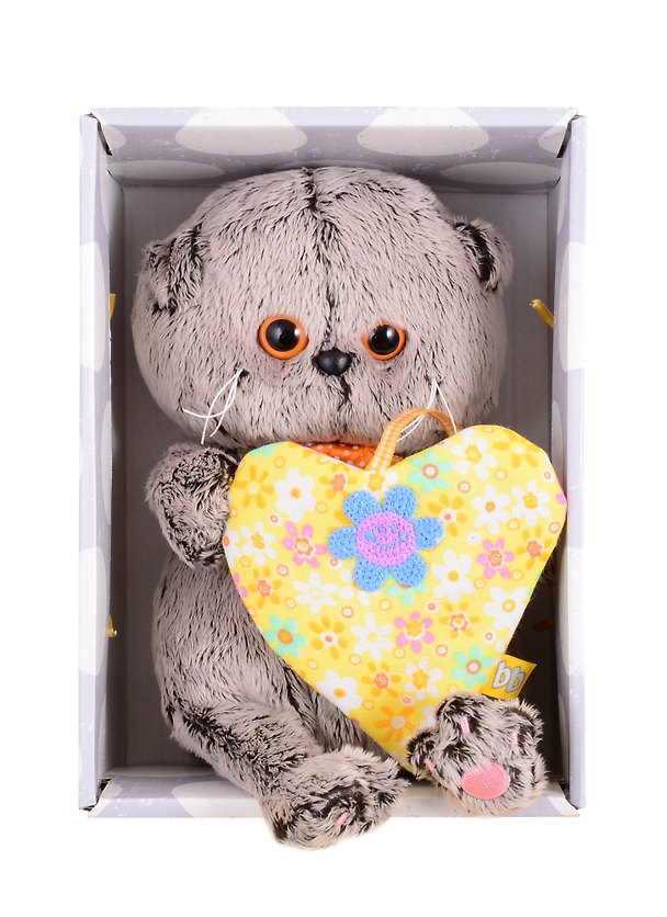Игрушка мягкая Budi Basa, Басик BABY с желтым сердечком (20 см) (BB-055) 2834857 — 1
