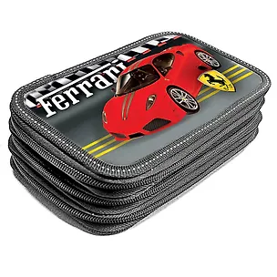 Пенал школьный 3отд. "Крутая тачка" лам.картон, серебро, КанцБург 225442