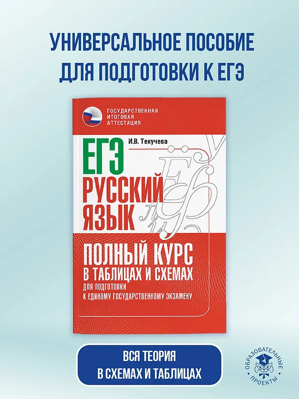 Книга ЕГЭ. Русский язык. Полный курс в таблицах и схемах для подготовки к ЕГЭ (Ирина Текучева) — 5
