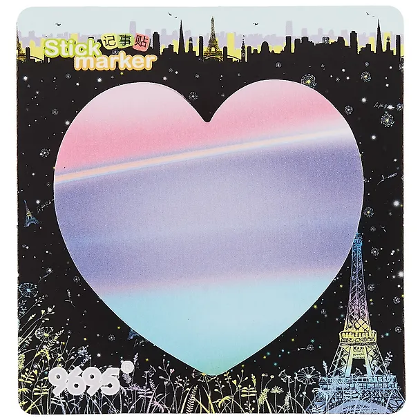 Блок бумаги самоклеяйщийся "Heart" 75л, фигурный, ассорти, инд.у.п 261244 — 3