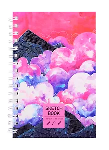 Скетчбук А5 100л "Акварельный пейзаж" белый офсет, 100г/м2, евроспираль