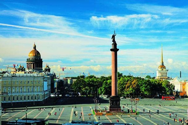 Открытка с видами (СПб) Исаакиевский собор,Александр. колон.Адмиралтейство [SPB-029] 332264 — 1