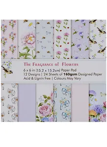 Набор бумаги для скрапбукинга, 15*15см, 24 листа, 12 дизайнов The Fragrance of flowers (11-4) (1