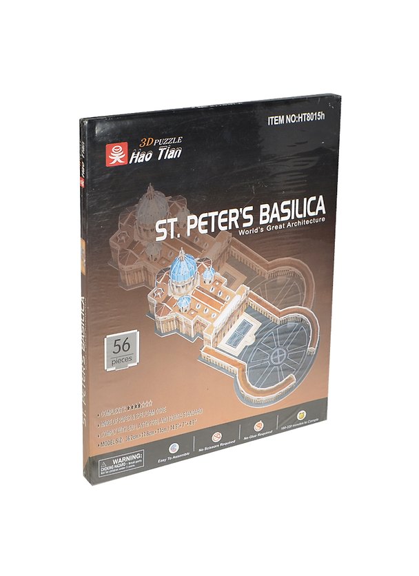 Конструктор 3D Собор Василия Блажен. (ST. Peter`s Basilica) (124386) (56шт) (36,2х17,8х11см) (3D Puzzle Hao Tian) 2420336 — 1