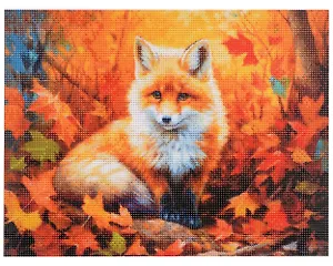 Алмазная мозаика (классическая) с подрамником, с полным заполнением "Маленький лисенок", 30 х 40 см