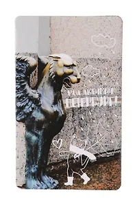 Магнит СПб Грифон и котик (фото) (9х5,5) (винил) (МВ2019-002)