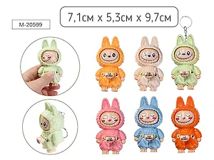 Брелок Зубастик, 6 дизайнов в ассортименте (7,1х5,3х9,7) (M-20599)