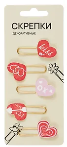 Декоративные скрепки Сердечки