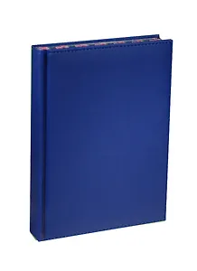 Ежедневник недат. А5 144л "Напа" синий, кожзам, обл.поролон, офсет, ляссе, цветной обрез с печатью, Escalada