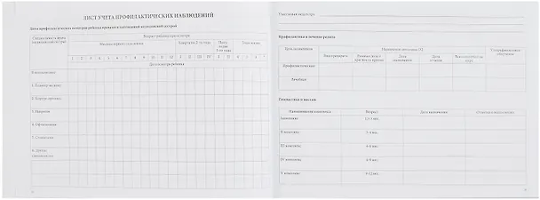 Медицинская карта ребенка форма 112/у для мальчика А5 96л карт. обл., офсет 3097415 — 9