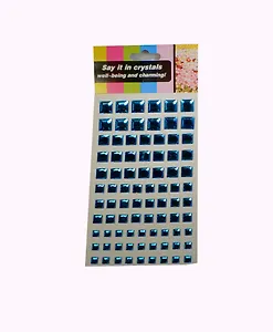 Клеевые квадратные камушки Zhonghao 6-12мм на блистере ZH-MMS