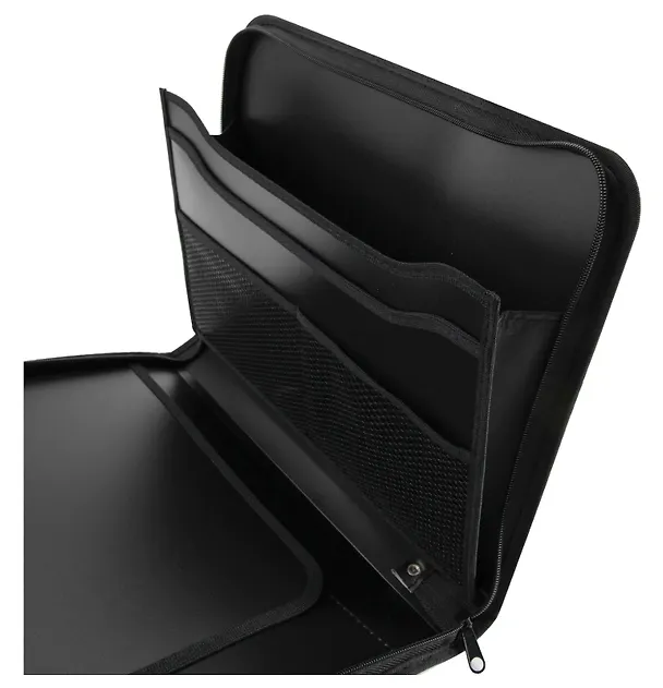 Папка на молнии A4 «Черная», 4 кармана, Brauberg 263140 — 4
