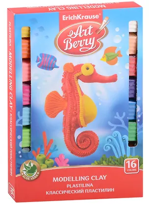 Пластилин 16цв 288гр с Алоэ Вера, стек, к/к, Art Berry  2928495