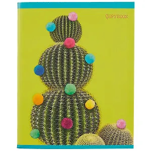 Тетрадь в клетку Unnika, "Блестящие кактусы", 96 листов, в ассортименте