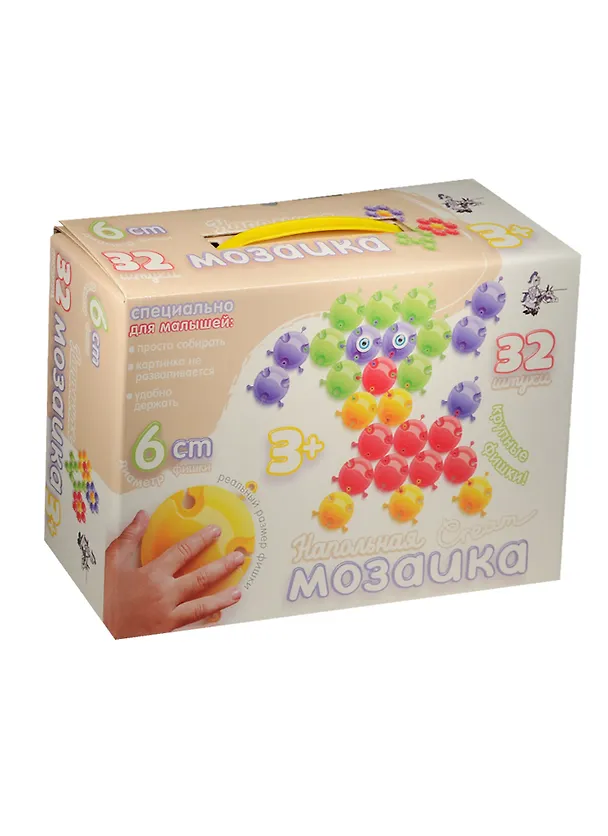 Мозаика напольная с крупными фишками d60/32 эл (пастель) 2524669 — 1