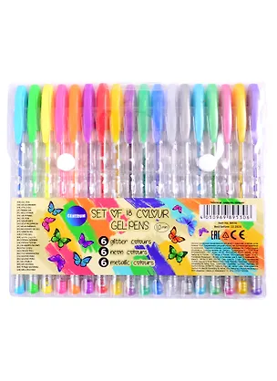 Ручки гелевые Centrum, 18 цветов 1 мм 259250