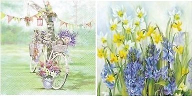 Салфетки для декупажа «Цветочная ностальгия», 2 штуки, Froggy Art 325272 — 1