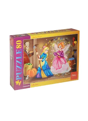 Пазлы 80 А5ф Золушка и Фея (80П35_14470) (16,5х23см) (3+) (Hatber) (коробка) 2488622