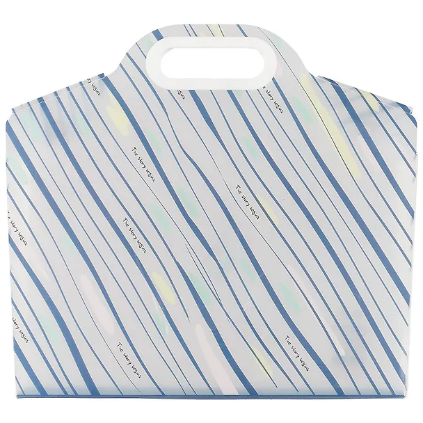 Папка -портфель пластиковый на кнопках «Stripes and drops» А4, с вырубной ручкой 245136 — 6