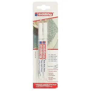 Маркеры декоративные белые, Edding, 2 штуки