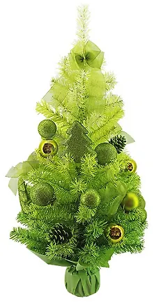 Елка декоративная с украшениями, 75см, салатовая 2552995