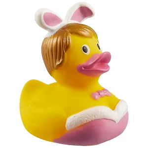 Игрушка для ванной, уточка резиновая FUNNY DUCKS "Уточка bunny" (1852)