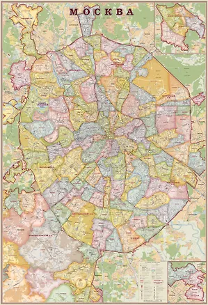 Книга Карта "Москва современная", экодизайн (1,09х1,60м) (1:34 000) ()