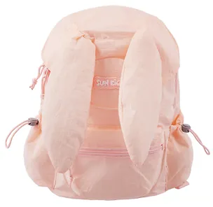 Рюкзак "Зайчишка", 1 отд., 26*14*35,5см, розовый, 1 карман,  с ушами 3160004