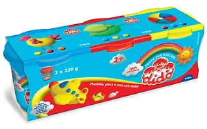 Паста для лепки, GIOTTO/Джиотто DIDO, 3цв*220гр (синяя, красная, желтая)