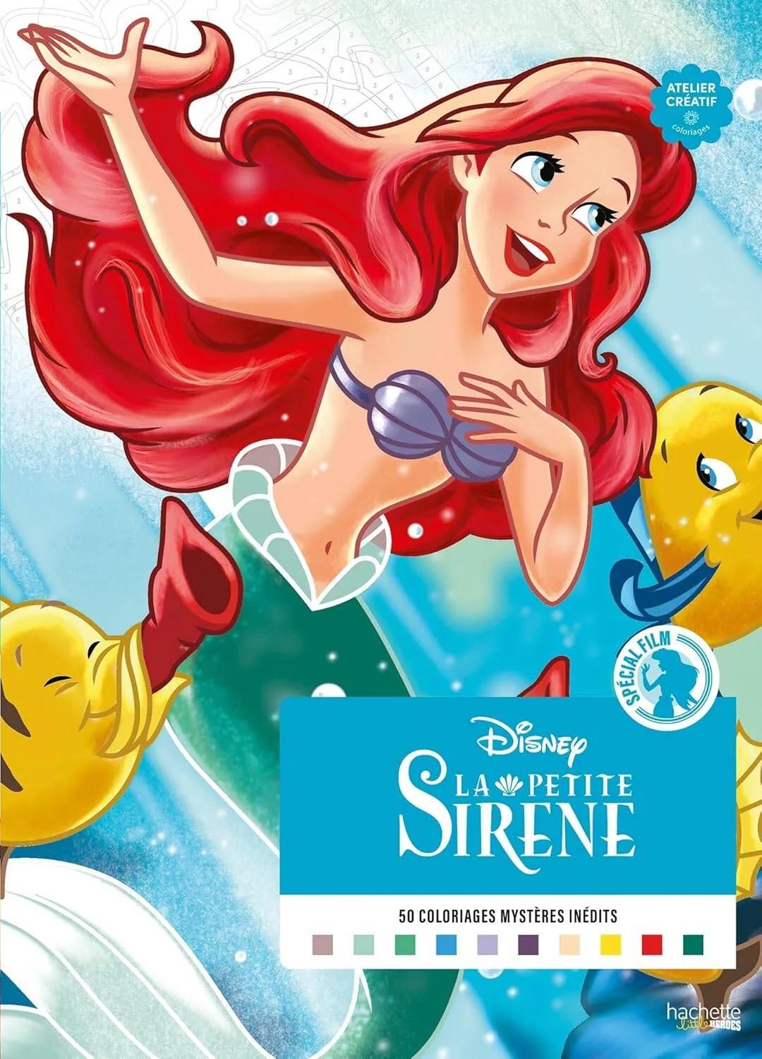 Обложка книги «Coloriages mysteres Disney La Petite Sirene Раскраска Волшебный мир Диснея Русалочка /Книги на английском языке»