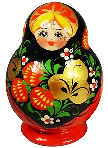 Матрешка 5 предм. расписная авторская "Кубышка", арт. С-203 (40а)