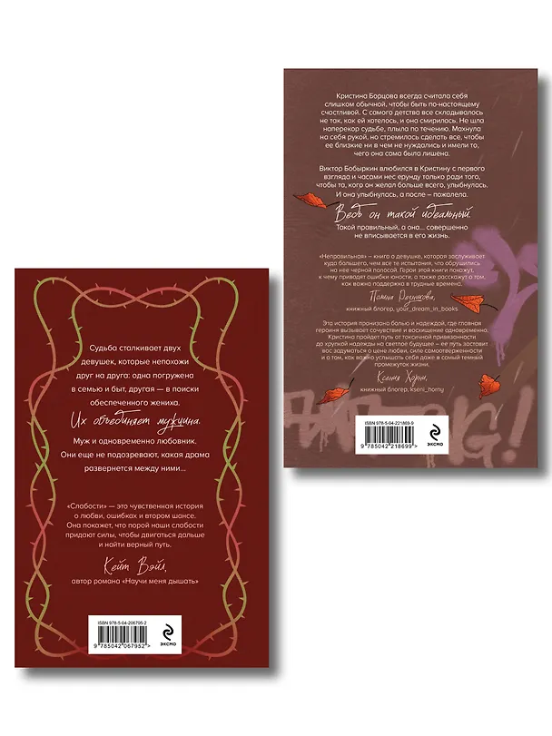 Книга Комплект из 2-х книг Рины Дейн: Слабости + Неправильная (Рина Дейн) — 2